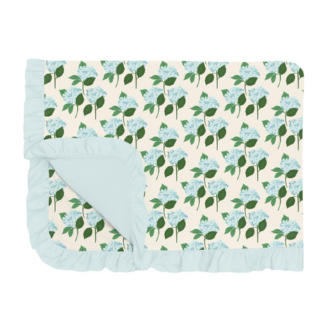 Kickee Pants Ruffle Toddler Blanket - Hydrangea Bouquet