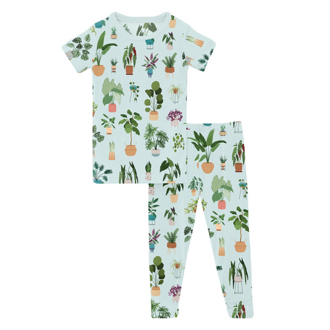 Kickee Pants Short Sleeve PJ Set - Fresh Air House Plants