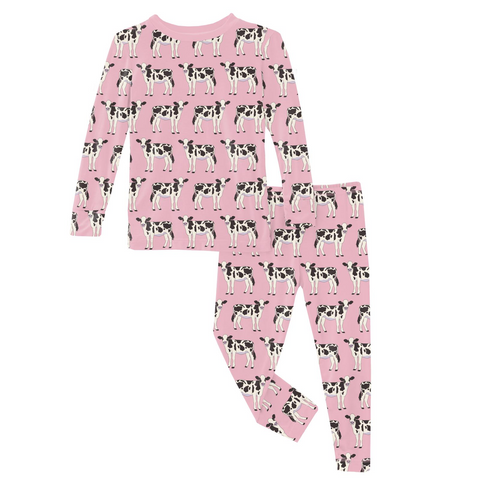 Kickee Pants PJ Set - Cake Pop Cows