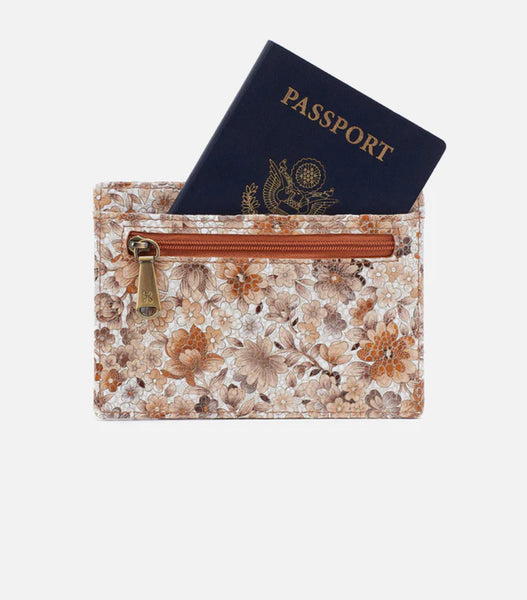 Hobo Euro Slide Card Case - Sepia Bloom