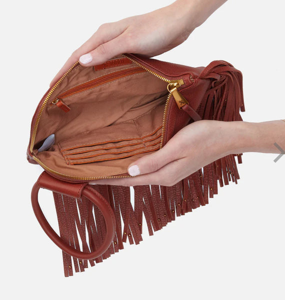 Hobo Sable Wristlet - Rust