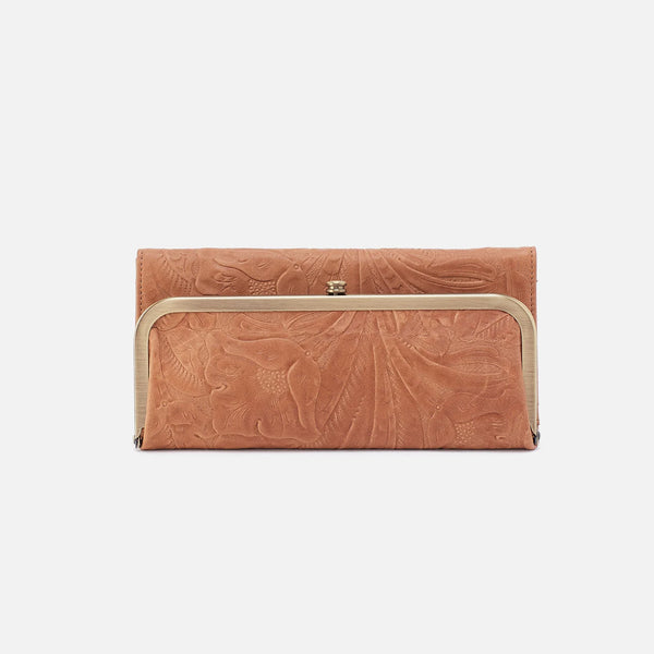 Rachel Continental Wallet Embossed Leather - Saddle Tooled